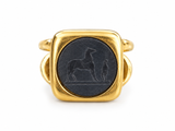 Hermès Corozo Golden Finish Ring