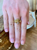 0.35 Carats Diamond 18 Carat Yellow Gold Lion Signet Ring