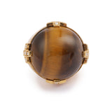 Tiger's Eye Diamonds 18 Carats Yellow Gold Cocktail Ring