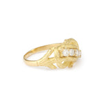 Vintage Diamonds 18 Carat Yellow Gold Wooden Branch Ring