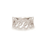 Bague Croisillons Diamants Or Gris 18 Carats