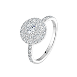 Bague Marguerite Rétroromantique Gemmyo Diamants Or Gris 18 Carats