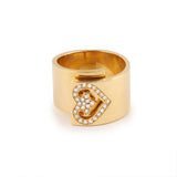 O.J. Perrin Légendes Diamonds 18 Carat Yellow Gold Heart Ring