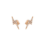 Diamond 18 Carat Rose Gold Lightning Earrings