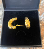 Boucles d'Oreilles Clip Bulgari Spiga Or Jaune 18 Carats
