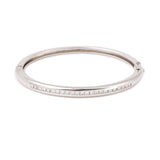 Bracelet Jonc 1 Carat Diamants Or Gris 18 Carats