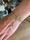 2.85 Carats Diamonds 18 Carat Rose Gold Tennis Bracelet