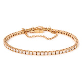 Bracelet Tennis Diamants 2.85 Carats Or Rose 18 Carats