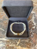 Bracelet de Perles 2 Rangs Or Jaune 18 Carats