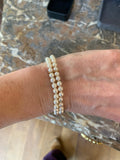 Bracelet de Perles 2 Rangs Or Jaune 18 Carats