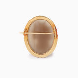 Broche Ancienne Camée Sardonyx Perles Or Jaune 18 Carats