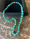 Collier Turquoise Or Jaune 18 Carats