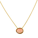 Orange Tourmaline 18 Carats Yellow Gold Necklace
