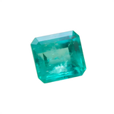 Certified 1.25 Carats Colombian Square Cut Emerald