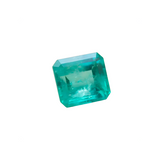 Certified 1.25 Carats Colombian Square Cut Emerald