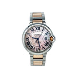 Montre Cartier Ballon Bleu 36mm Or Jaune 18 Carats Acier Nacre Rose