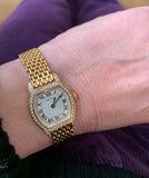 Cartier Tortue Diamonds 18 Carats Yellow Gold Watch
