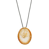 Vintage Agate 18K Yellow Gold Pendant