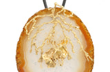 Vintage Agate 18K Yellow Gold Pendant