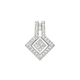 Diamonds 18 Carats White Gold Rhombus Pendant
