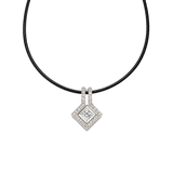 Diamonds 18 Carats White Gold Rhombus Pendant