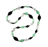 Collier Chrysoprase, Cristal De Roche, Jais, Onyx