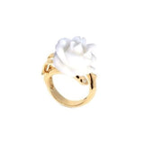 Bague Rose Dior Pré Catelan Corail Blanc, Diamant et Or Jaune 18 Carats