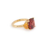Bague Grenat Rhodolite Grenats Spessartites Or Jaune 18 Carats