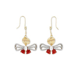 Gucci Diamonds & Pearl 18 Carats Yellow Gold Dragonfly Earrings