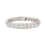 Bracelet Rétro 6 Carats Diamants Platine Or Gris 18 Carats