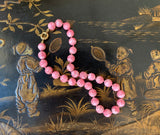 Rhodochrosite 18 Carats Yellow Gold Balls And Clasp Necklace