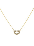 Pendentif / Collier Cartier Coeur et Symbole Or Jaune 18 Carats
