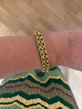 Chaumet Bracelet Jonc 11 Emeraudes Or Jaune 18 Carats