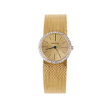 CARTIER Ultra Flat Watch PIAGET Movement Diamonds 18 Kt Yellow Gold