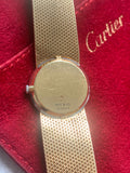 CARTIER Ultra Flat Watch PIAGET Movement Diamonds 18 Kt Yellow Gold