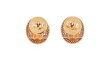 Boucles d'Oreilles Grenat Spessartite Saphirs Orange diamants Or rose 18 Carats