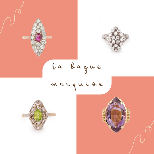 La bague marquise sous quatre formes différentes