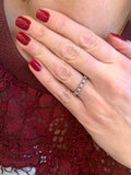 Vintage Rubies Diamonds 18 Carats White Gold Wedding Band