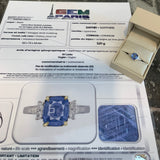 Certified 2.25 Carats Unheated Ceylon Sapphire Diamonds 18 Carat White Gold Yellow Gold Ring