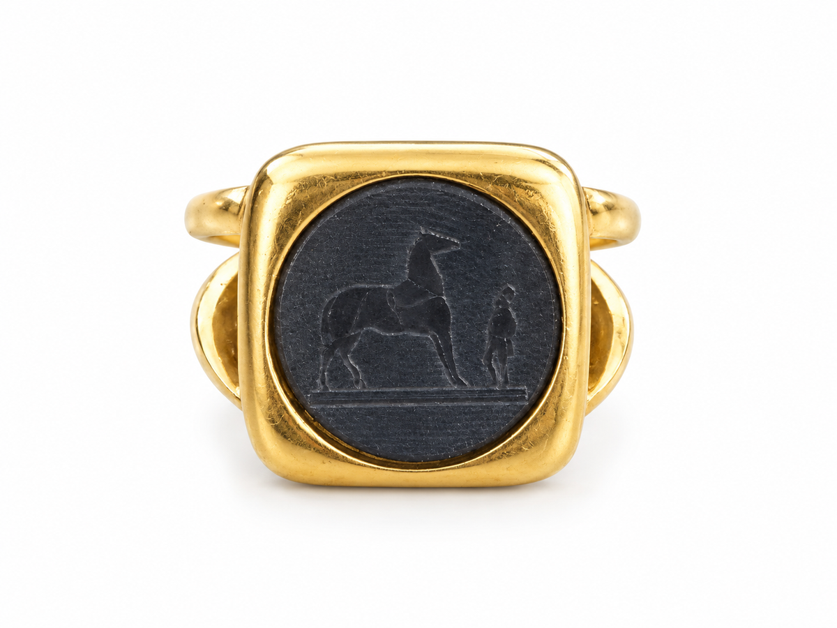 Hermès Corozo Golden Finish Ring