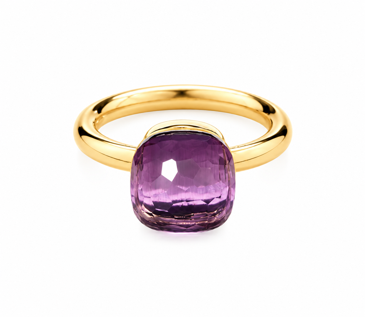 Pomellato Nudo Classic Amethyst 18 Carats Yellow Gold Ring