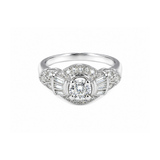 Bague Art-Déco Diamants 1.10 Carat Platine