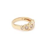 Bague Jonc 1 Carat Diamants Or Jaune 18 Carats