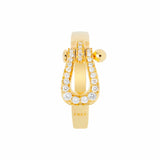 Bague Fred Force 10 Moyen Modèle Semi-Pavé Diamants Or Jaune 18 Carats