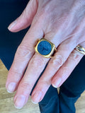 Hermès Corozo Golden Finish Ring
