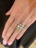 Bague Vintage Diamants 2 Carats 2 Ors 18 Carats