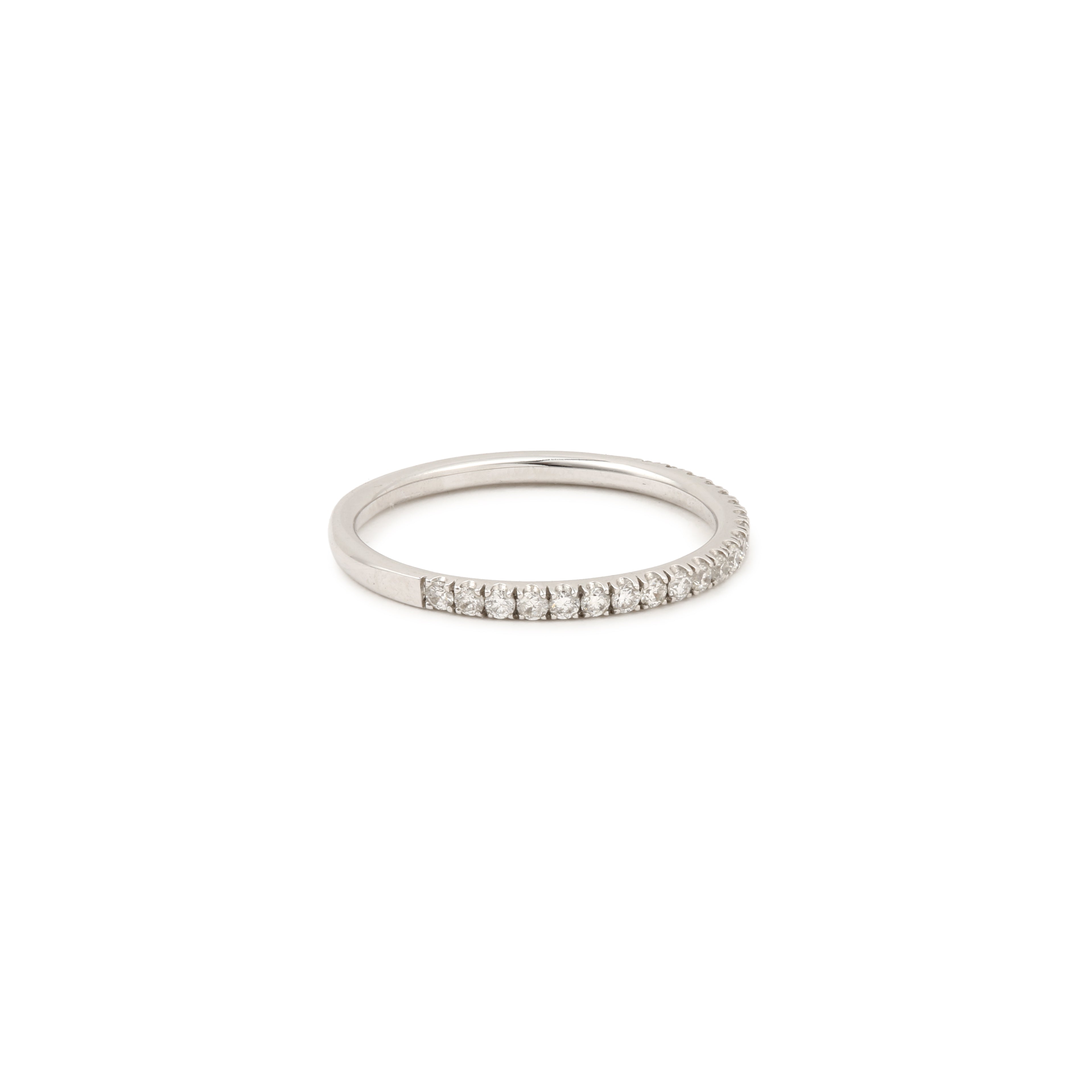 Alliance Demi Tour Diamants 0,23 carats Or Gris 18 Carats