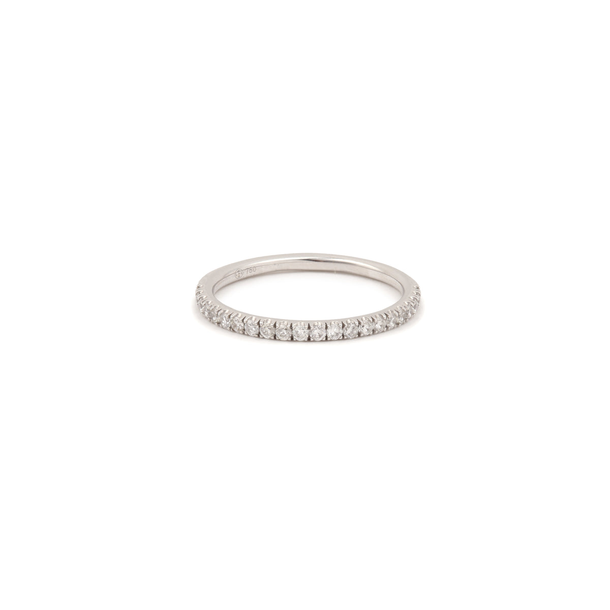 Alliance Demi Tour Diamants 0,23 carats Or Gris 18 Carats