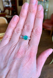 Certified 1.35 Carats Colombian Emerald Diamonds 18 Carats white Gold Ring