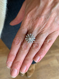 1 Carat Diamonds 18 Carats White Gold Snowflake Ring
